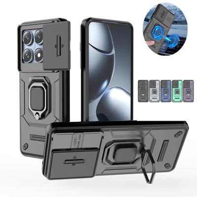 Armor Magnetic Ring Stand Funda for Xiaomi 14T Pro Mi 14T 5G Case Slide Camera Protection Cover for Mi14T 14TPro Capa