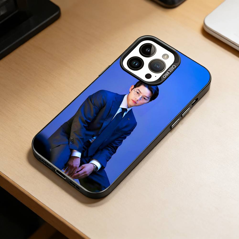 Schauspieler S-Song Joong-ki Handyhülle Für iPhone 17,16,15,14,13,12,11 Plus,Pro Max,XS,Bunte Silberne Handyhülle Funda Cover