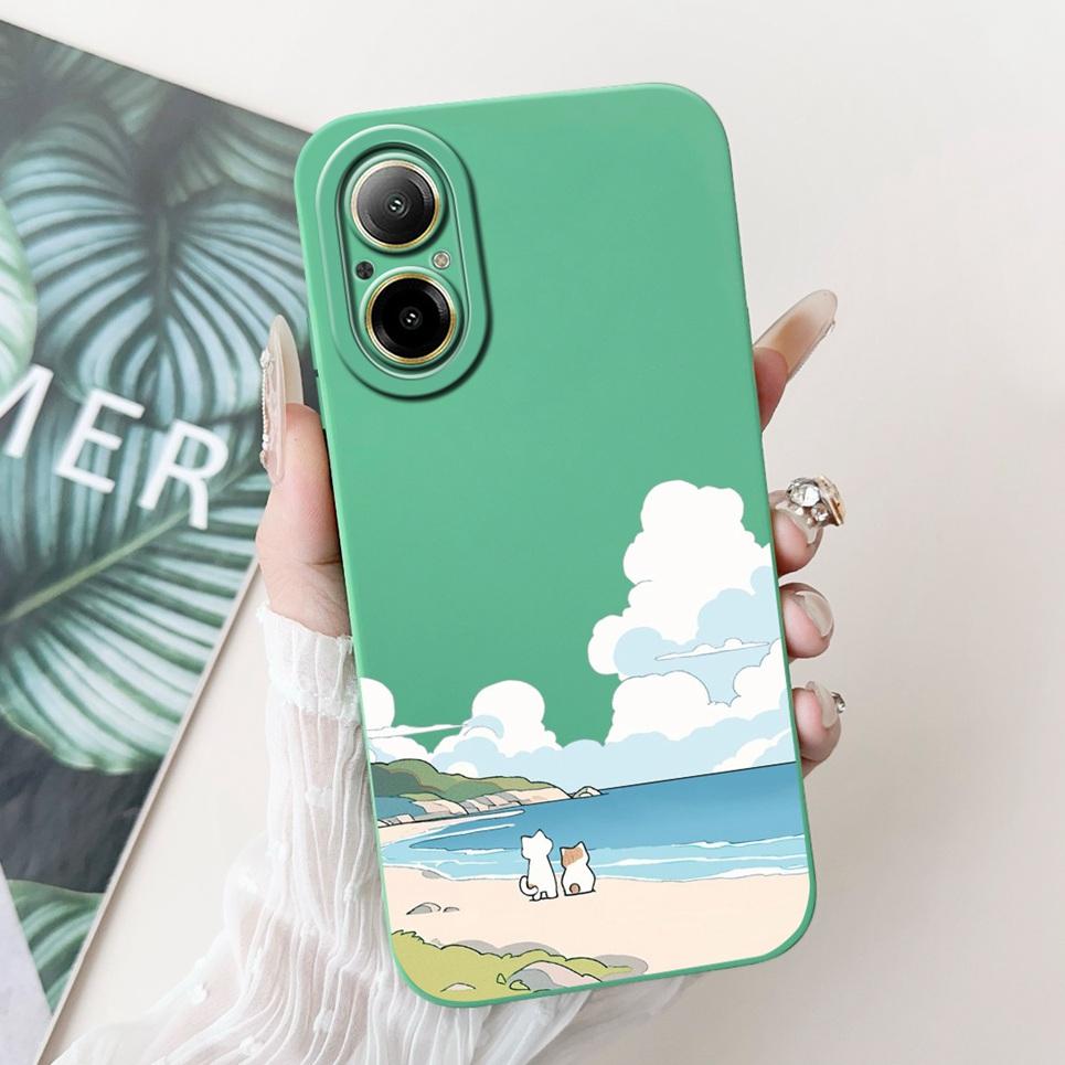 Soft Silicone Back Cover For Realme C67 4G 5G Bumper Shell Cartoon Panda Astronaut Cute Painting Case Coque Realme RMX3890 Etui