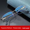 Smart Progressive Multifocal Reading Glasses - Anti-Blue Light, High-Definition for Men & Women