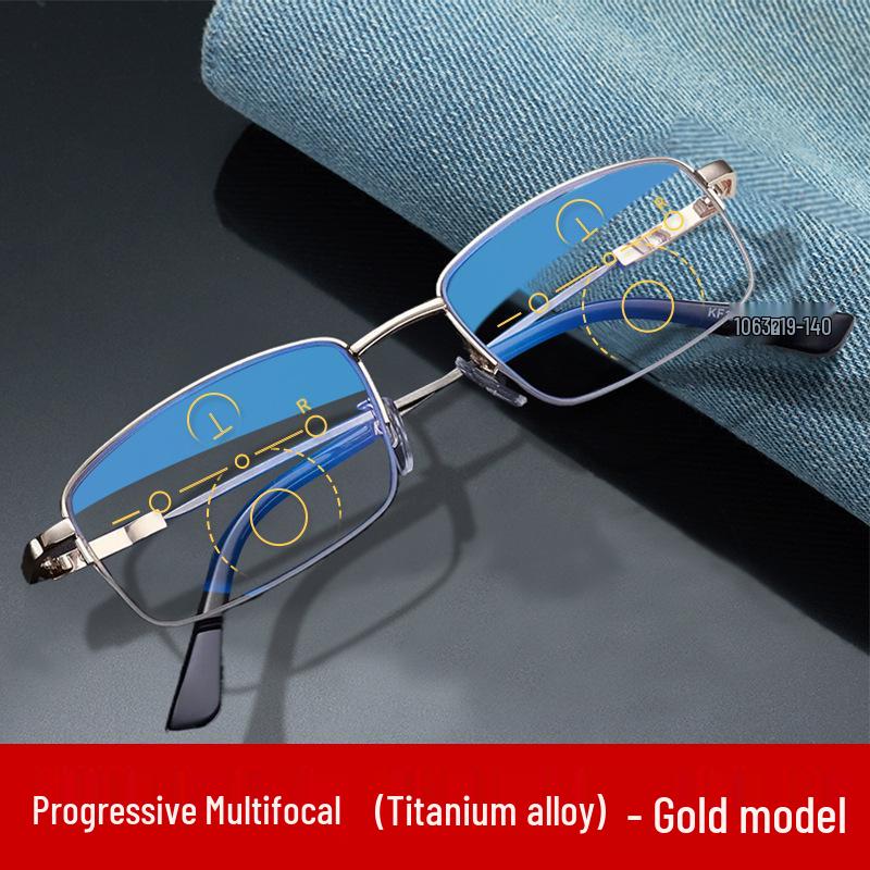 Smart Progressive Multifocal Reading Glasses - Anti-Blue Light, High-Definition for Men & Women