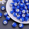 16mm Farbe Billardkugel Loch Acryl Armband DIY Schmuck In Arbeit Handgemachte Accessoires Runde Perlen Lose Perlen