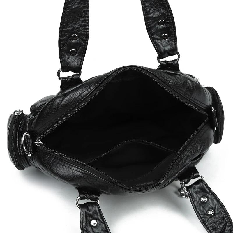 2025 New Women's Handbag Casual Commuter Multi Pocket Single Shoulder Middle aged Mom's Bag Soft Leather Versatile Crossbody Bag