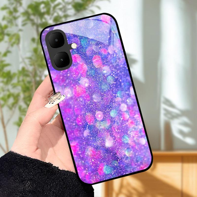 For Infinix Smart 10 X6725 Case Tempered Glass Shockproof Back Cover Phone Cases For Tecno Pop 10 Camera Protective Shell Fundas