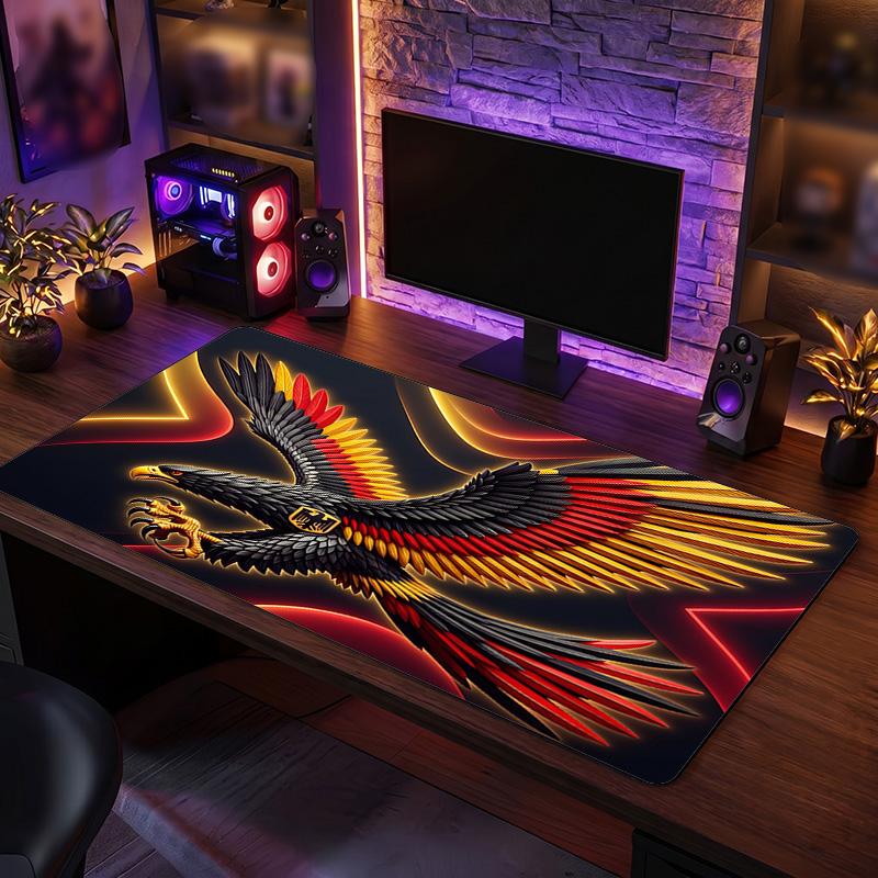 Germany Football Crest Mouse Pad, Extended Non Slip Rubber Desk Mat for Gaming Office Laptop Fan Gift