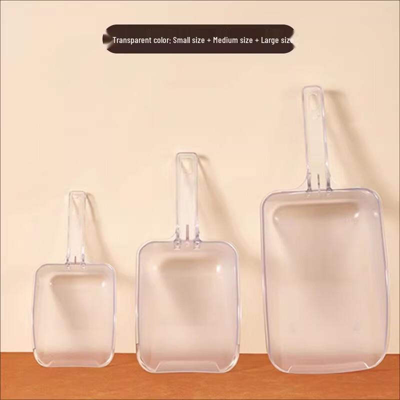 Transparent PC Plastic Food and Ice Scoop Set
