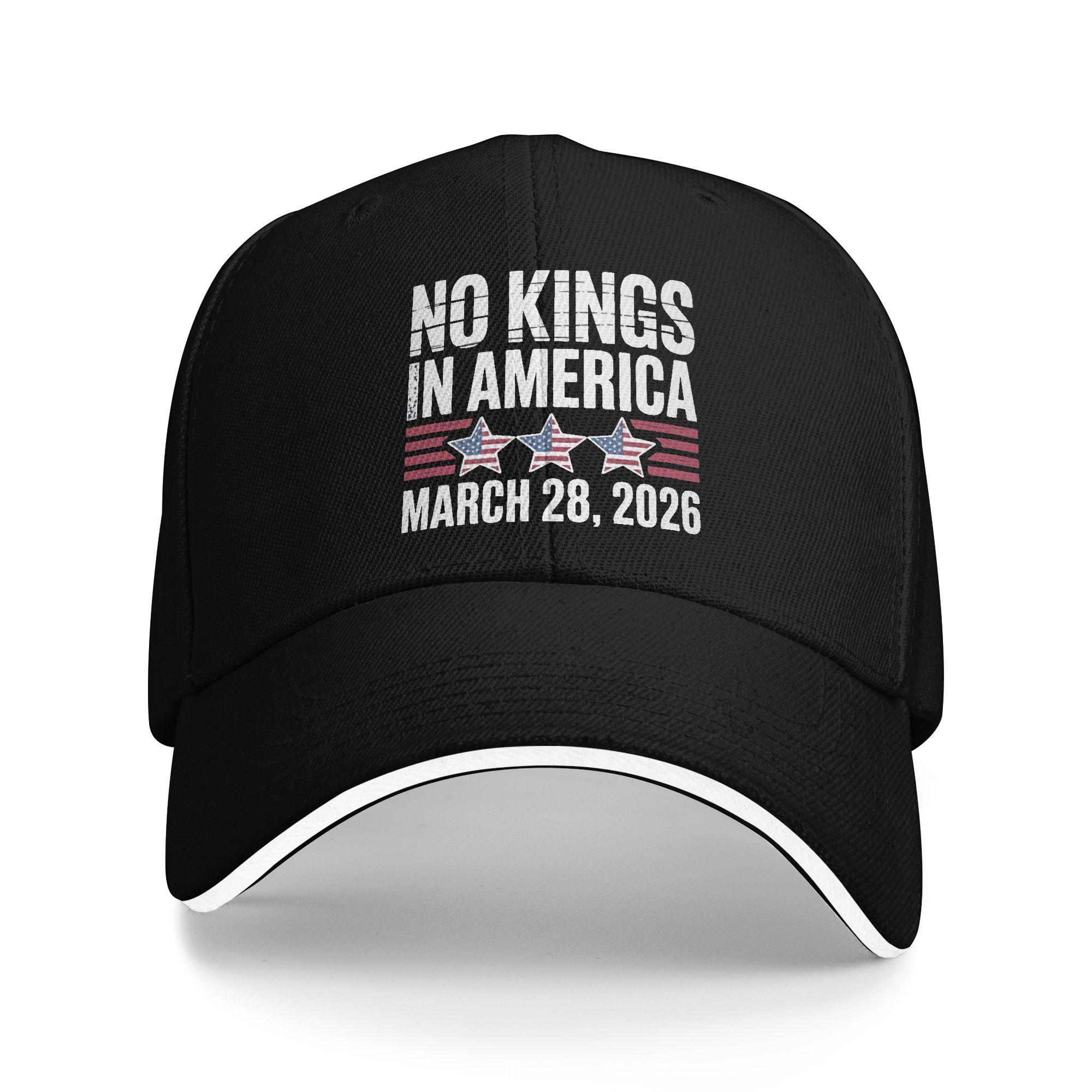 

No Kings Baseball Cap Women Men Custom DIY Trucker Hat Summer Fashion Outdoor Sport Adjustable Snapback Cap As Picture чёрный