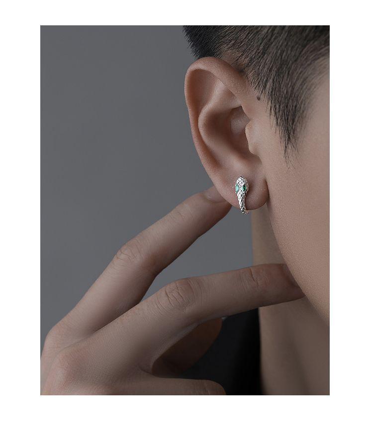 999 Sterling Silver Minimalist Men's Single Stud Earring - Cool, Handsome, High-End Birthday Gift for Boyfriend