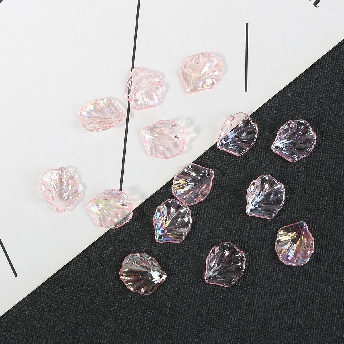 

20 шт. ABS, акрил, імітація мушлі, пелюстки півонії, підвіска, шарм, намистини для виготовлення ювелірних виробів, старовинні шпильки, аксесуари 15×17mm рожевий