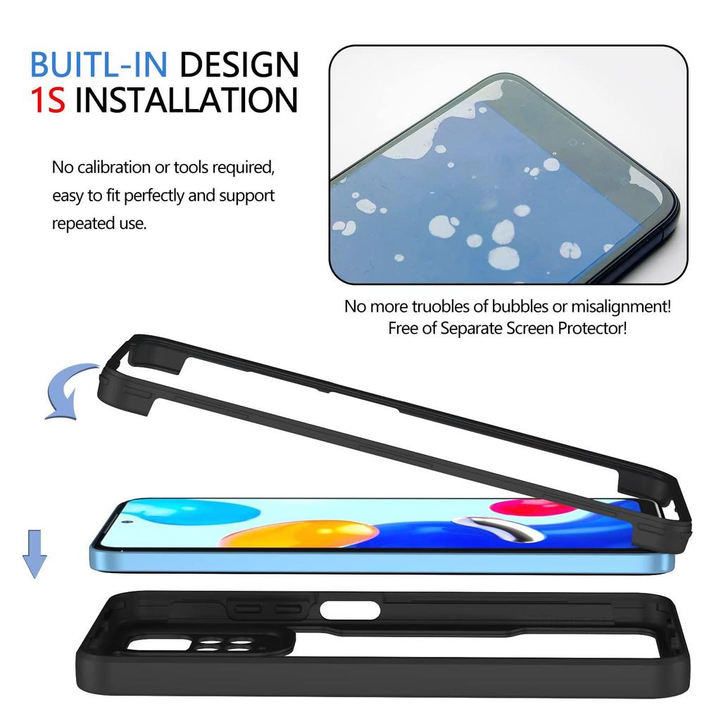 360 Degree Phone Case For Xiaomi Redmi Note 11 Pro 12 5G 11S 10 10T 9 Redmi 12C A2 10C 10A 9C 9A 9T Transparent Cover Protector