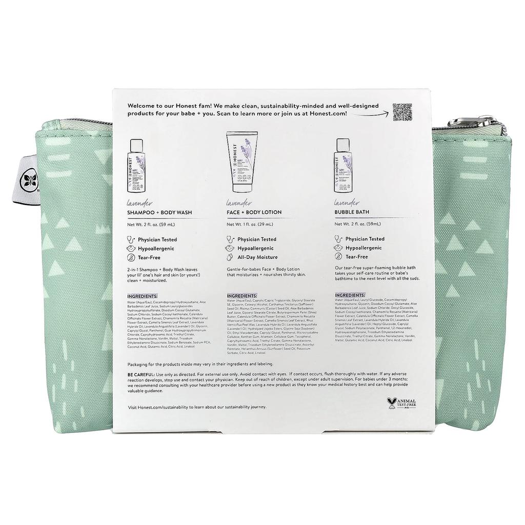 The Honest Company, Baby's Mini Must-Haves, Lavender, 4-Piece Set