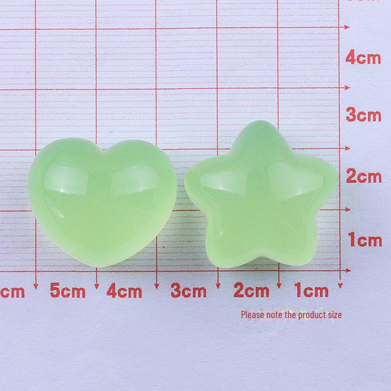 

Светящаяся звезда милый DIY крем-клей для чехлов для телефонов и шпилек ювелирные аксессуары из смолы Heart