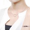 Glory_Arden Surgical Steel Hexagonal Pendant Necklace / Ghmn-009