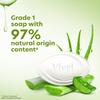Vivel Aloe Vera Grade 1 Bathing Soap with Vitamin E for Soft Glowing skin, 600g (150g - Pack of 4), Soap for Women & Men, For All Skin Types