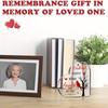 Red Cardinal Memorial Plaque. Acrylic Condolence Gift for Loss of Mom, a Christmas Remembrance.
