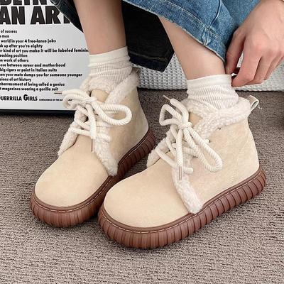 Wear Velvet Thickened Non-slip Cotton Shoes for Women 2025 New Autumn and Winter Warm and Antifreeze Thick-soled Snow Boots for Women In Winter