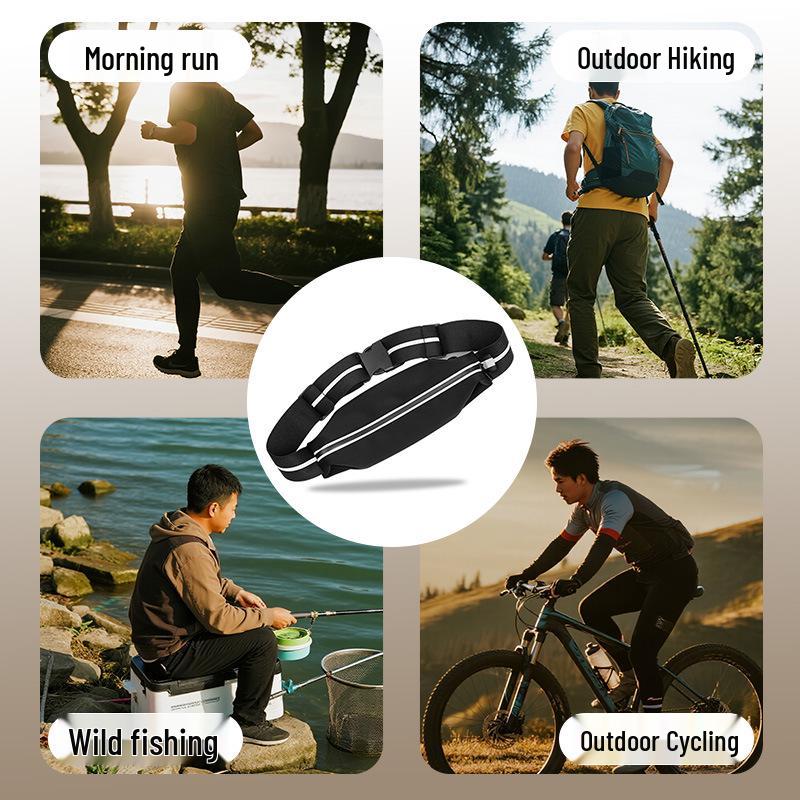 High-End Waterproof Lightweight Running Waist Bag - Elastic, Invisible Design for Fitness and Phone Storage