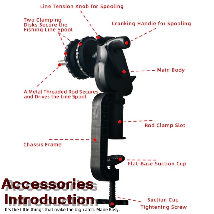Professional Fishing Lines Winder Device Stable Spooler Machine For Easily Quick Spooling Fishing Tool Enduring