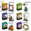 Non-Toxic 6In1 Halloween House Train Model Building Blocks City Pumpkin Ghost Car Moc Bricks Set Toys For Children Kids Gift