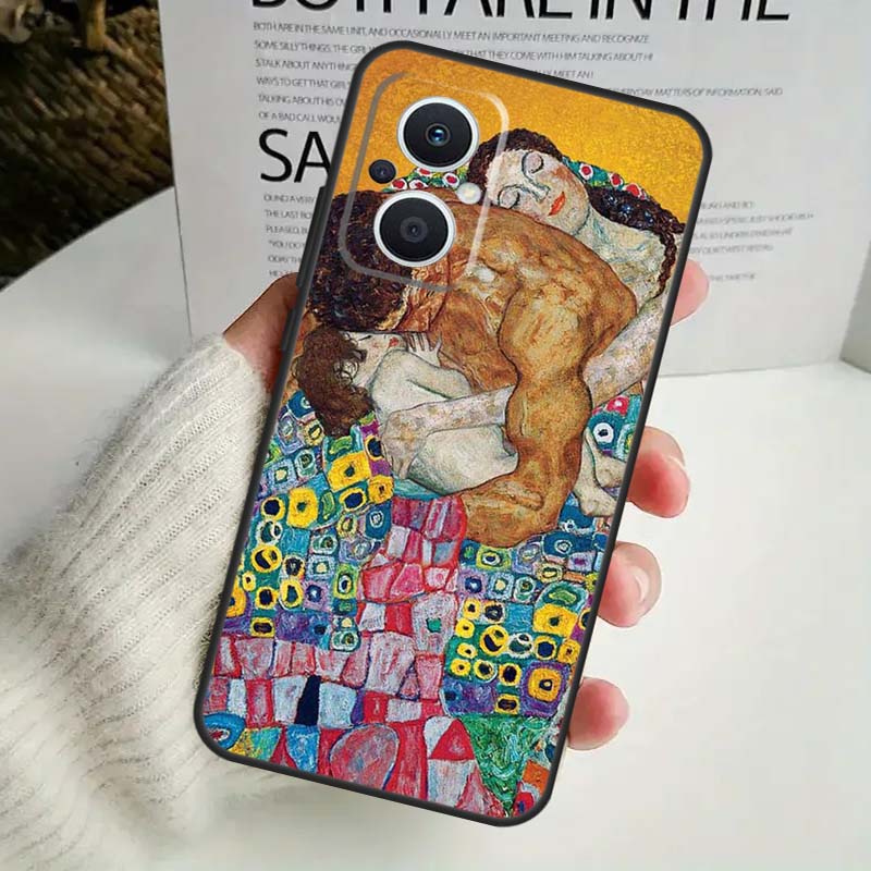 The Kiss Gustav Klimt Painting Phone Case For OPPO Reno 8 7 Lite 8T 11 12 13 14 14F 10 Pro OPPO Find X8 X6 X5 X9 Pro Cover