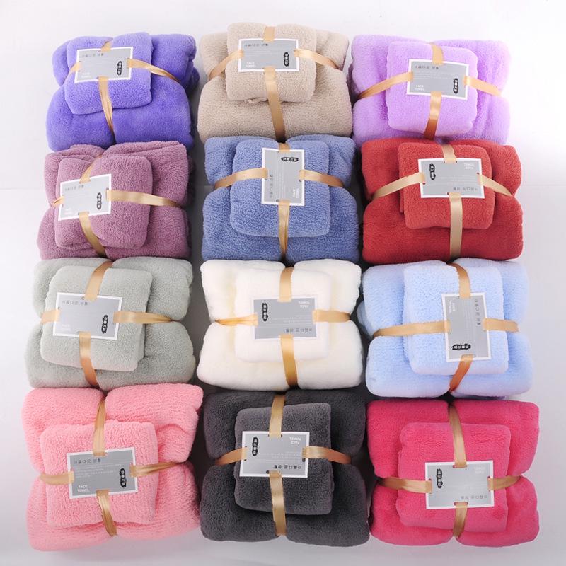 Coral Fleece Towel Set: Wearable, Absorbent Bath & Beach Towels, Ideal Gifts