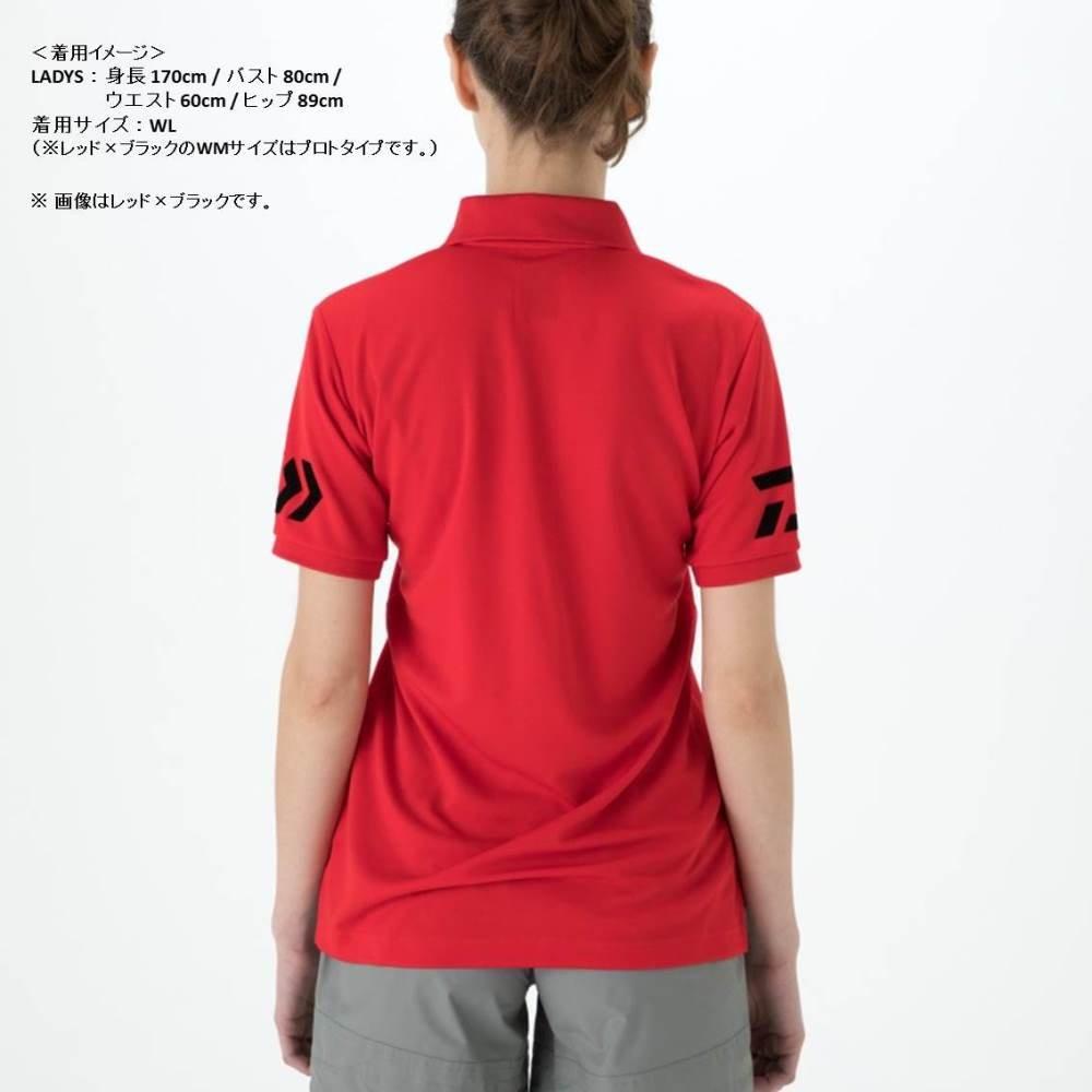 Daiwa (DAIWA) Short Sleeve Polo Shirt, Navy X C Tomato, WL DE-7906