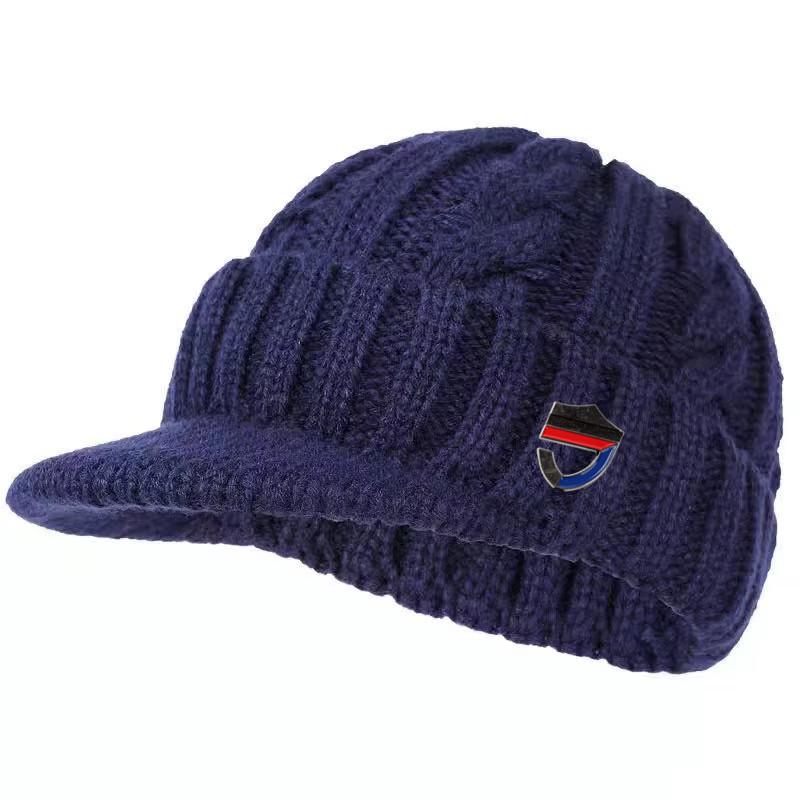 Winter Warm Beanie Sport Hat,Leisure Construction Elasticity Knitted Head Cap with Thermal Lining for Men Middle Aged Elderly