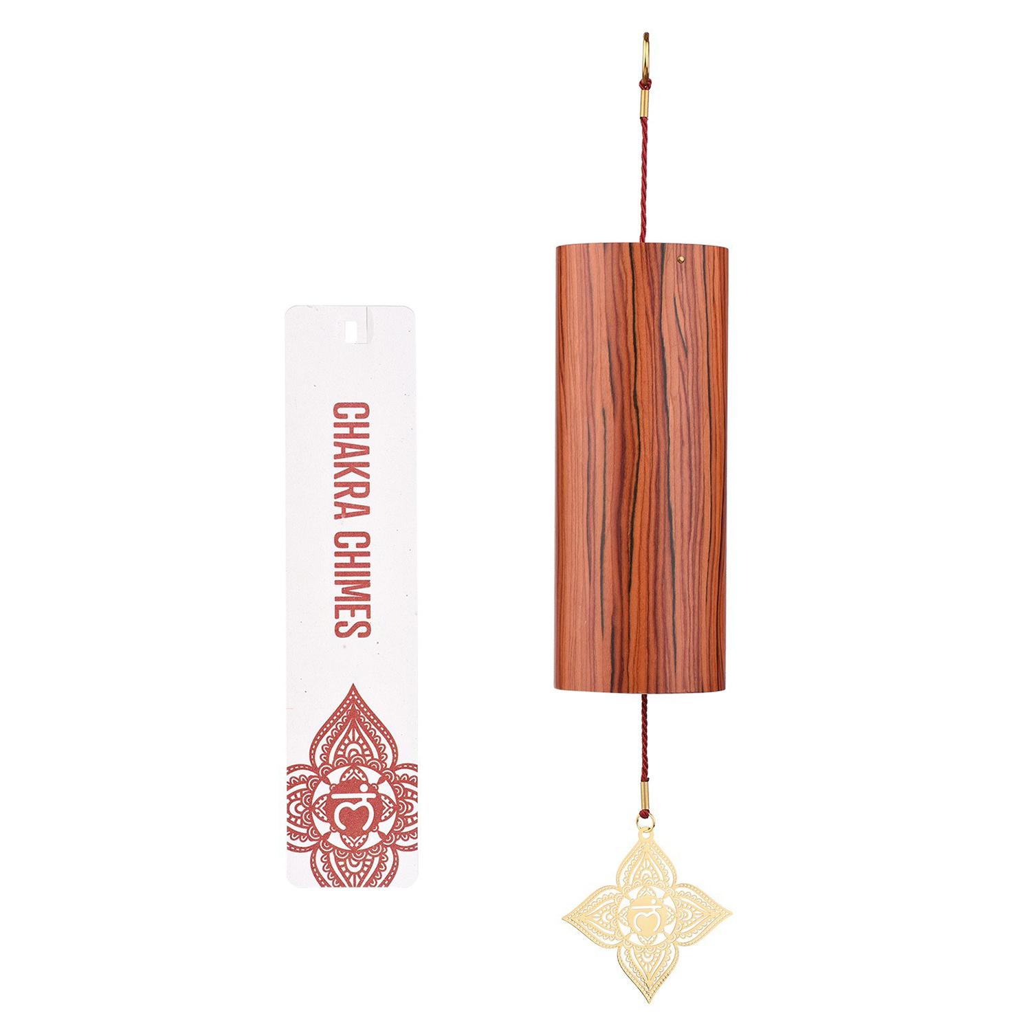 Chakra Bamboo Wind Chimes Bells for Meditation Yoga Sound Therapy Healing Indoor Outdoor Garden Decoration (Red,S) красный