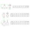12 Stück Nylon Marine Boot Bimini Top Beschläge Set Ösenendkappe/Kiefernschieber Rohrklammer & Deckscharnier Bootszubehör Marine