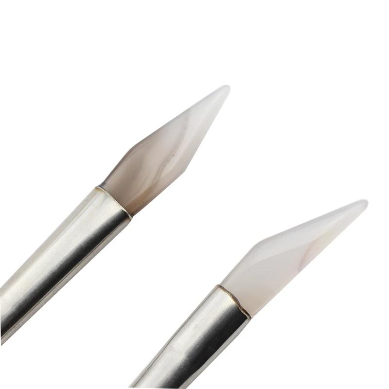 Agate Pen Knife DIY Clay Pottery Ceramic Sculpture Tools Gold/Silver Polishing Scraping Bright Texture Knife Tools