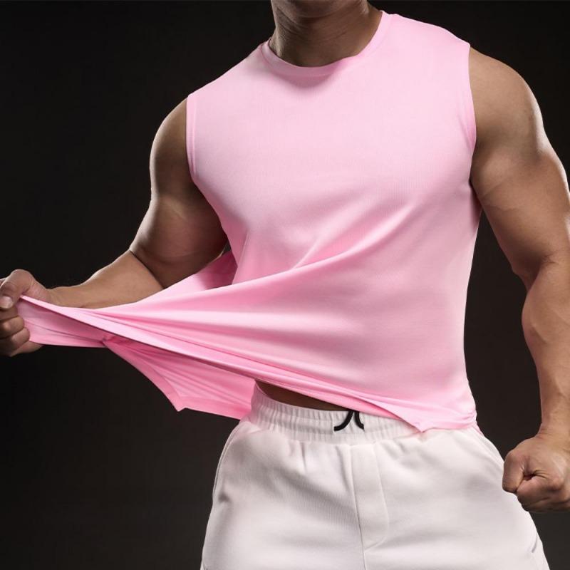 Simple Casual Short-sleeved T-shirt Fashionable Sporty Slim Elastic Fitness Outdoor Fitness Round Neck T-shirt