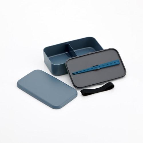 Skater Biomass Bento Lunch Box with Chopsticks, Large Capacity 1000ml, Lunch Belt Included, Dishwasher and Microwave Safe, Made in Japan, Ash Blue, PL