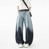 Spring new men's jeans American high street personality gradual change loose casual wide leg trousers