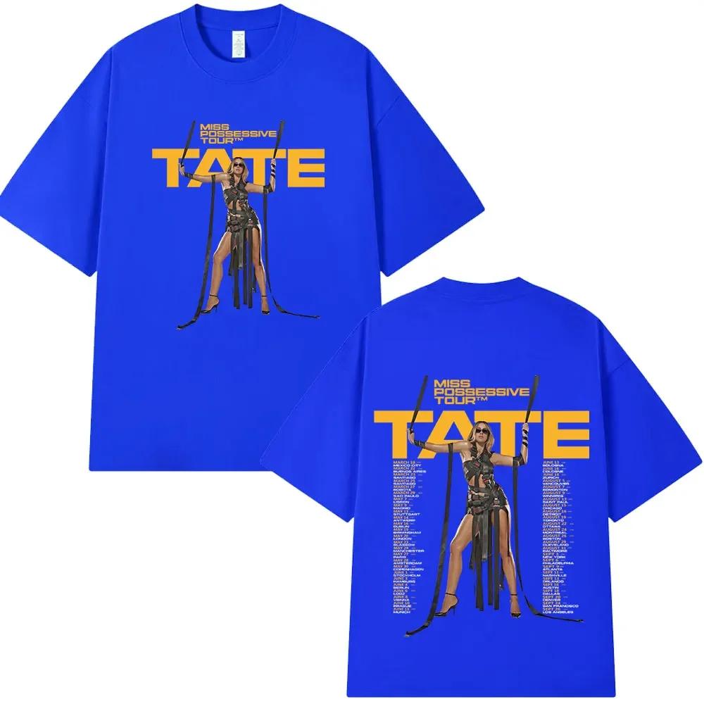 Tate McRae Miss Possessive Tour 2025 TShirts Unisex Unisex Harajuku ONeck Short Sleeve T Shirts Cotton Casual Tshirt Fans Gift