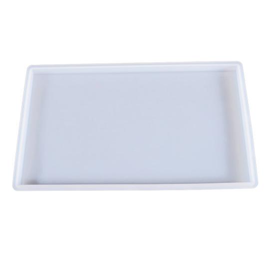 Craft Tray Plate Fruit Bowl Silicone Square Rectangle Shape Resin Mold DIY Tool