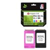 Ink Cartridges - NOPAN-INK - HP 303XL - Black and Color - Pack of 2 - Compatible HP Envy and Tango