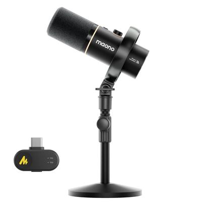 MAONO Dynamic Noise PC Microphone for PD200W Hybrid Microphone, Wireless/USB/XLR Connection, Reduction, Unidirectional, Streaming/Podcasts,