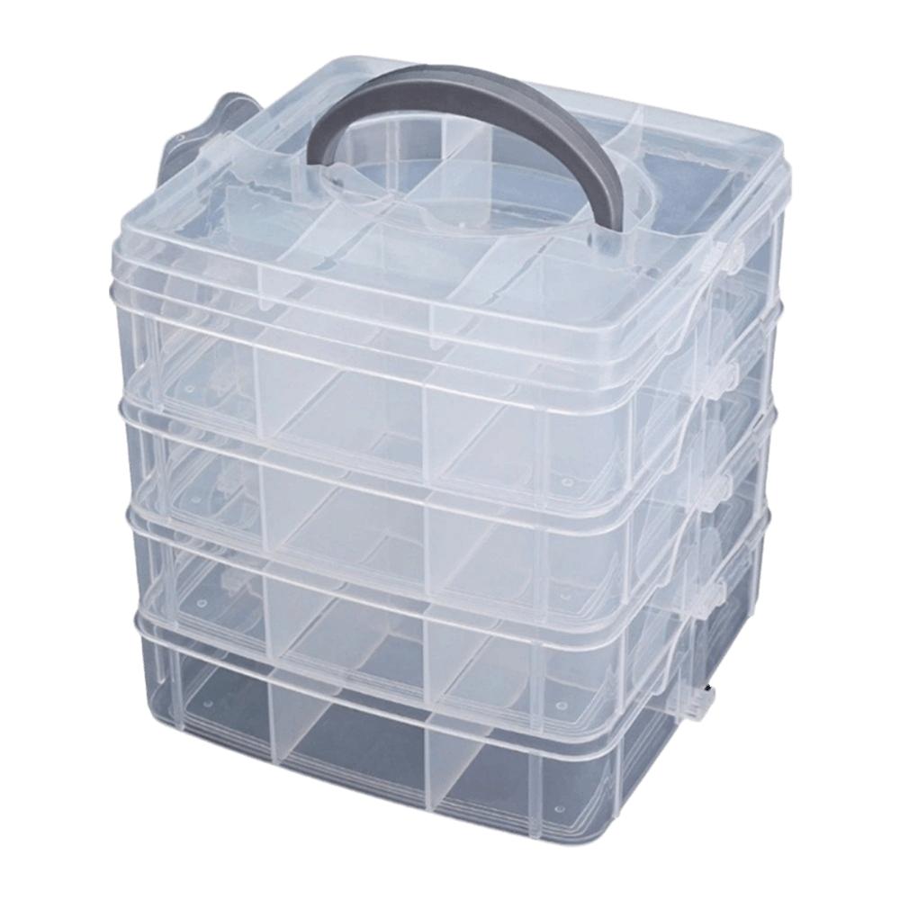 4/5/6-Layer Organizer Transparent Storage Box Stackable Multi-layer Storage Box  Parts Organizer 4Layer