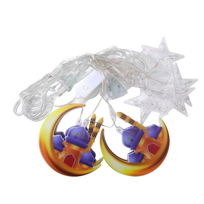 3M 95 Leds Sterne Mond Led Vorhang String Licht Ramadan Girlande Licht EID Mubarak Dekor Lichter Für Home Islam muslimische Party WBL