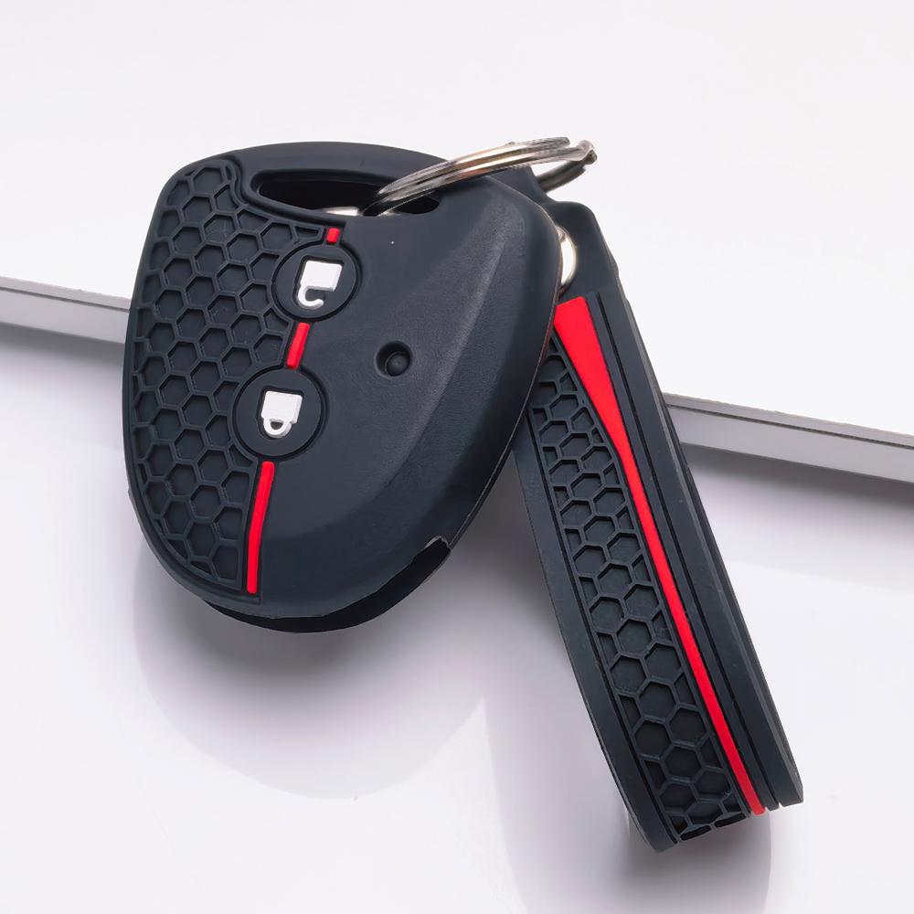 Nyckelskydd för Toyota Hilux Yaris Corolla Rav4 Vigo Vitz Echo Classic med Nyckelring Anti-repskydd Stötsäker Skydd Mjukt Grepp