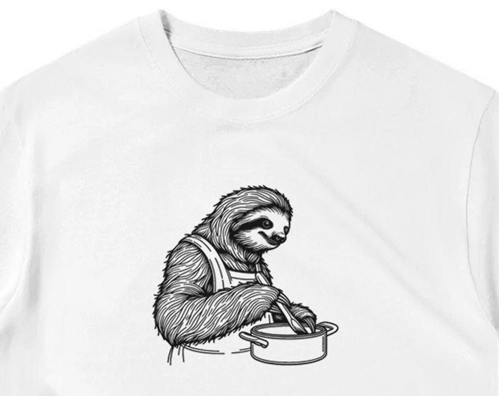 Chef Sloth Shirt ,Unisex, Animal Lover Shirt, Funny Animal T-shirt, Gifts For Him, Gifts for Her