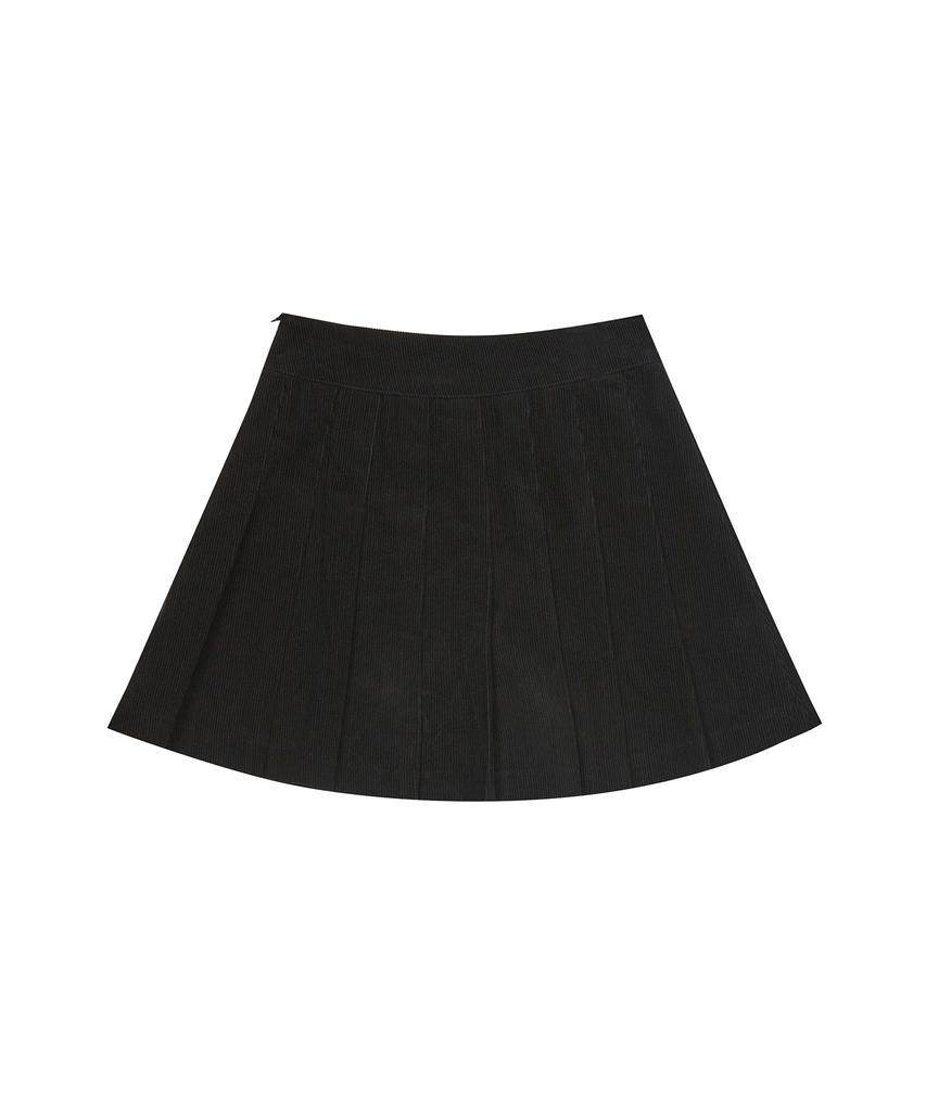 Love Is True Ow Corduroy Setup Skirt(Black)