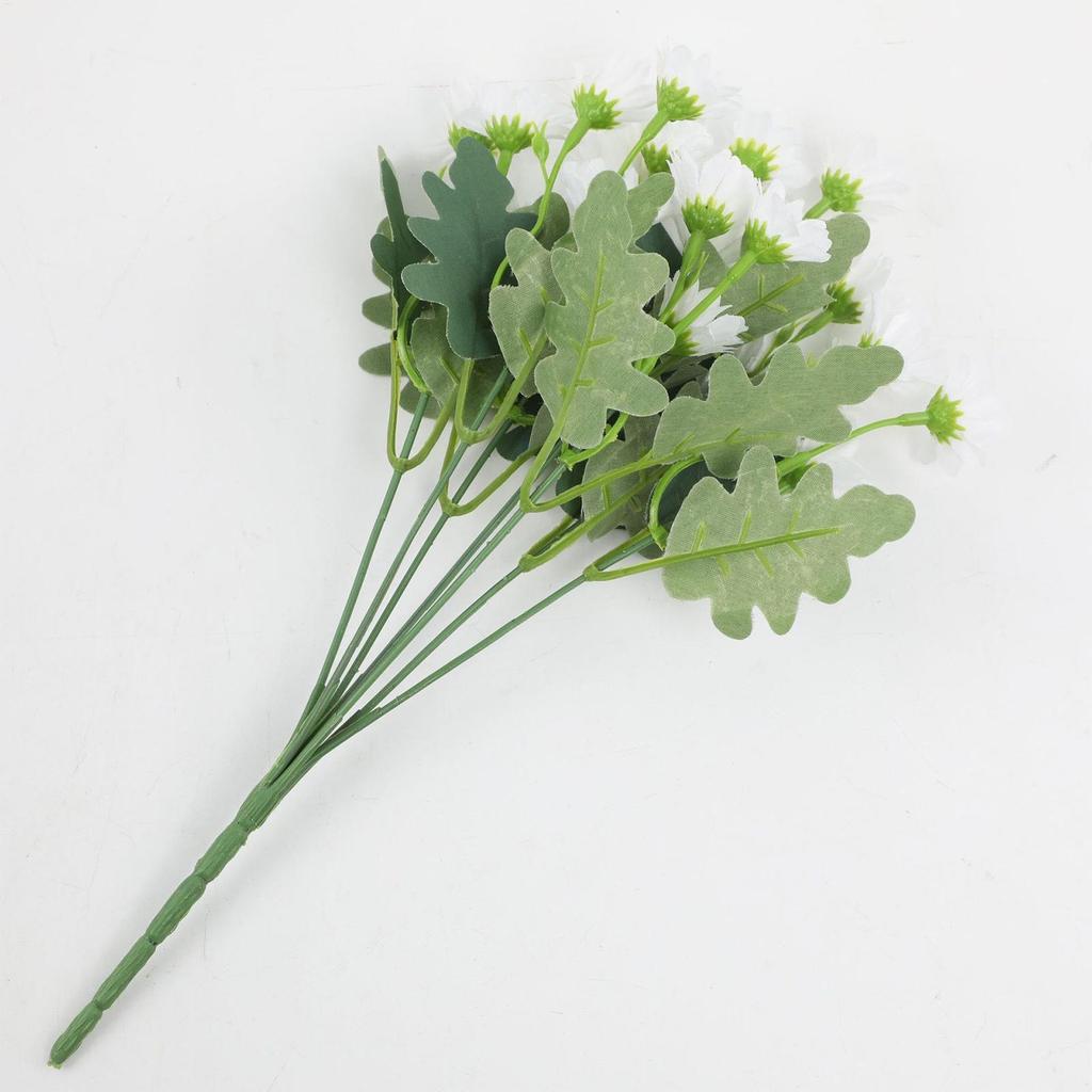 Small Artificial Flowers Faux Silk Daisies Fake Wildflowers with Stems for DIY White Wedding Bouquets Floral Arrangements Party