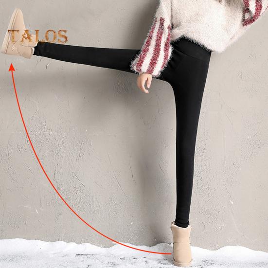 Women Leggings High Elastic Warm Thickened Velvet Lined Sports Pants Butterflies Pattern Yoga Tights Daily Wear
