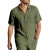 Men's Woven Fabric   Breathable   Business Short-sleeved Large-sized Shirt