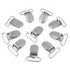 20pcs Rugged Fasteners Metal Suspenders Clips Silver Metal Adjustable Fastener  Accessory