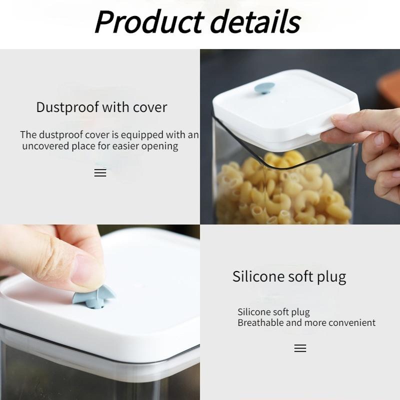 Kitchen Storage Box Transparent Sealed Jar Grains Beans Storage Organizer Food Containers Refrigerator Storage Boxes