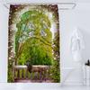 1 Pcs Forest Pattern Polyester Material Shower Curtain Waterproof Fabric, Partition Curtain For Bathroom,Home Decoration Curtain