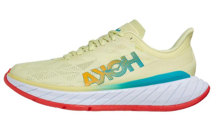 HOKA ONE ONE Carbon X 2 Luminary Green Hot Coral 1113526-LGHC 44.5