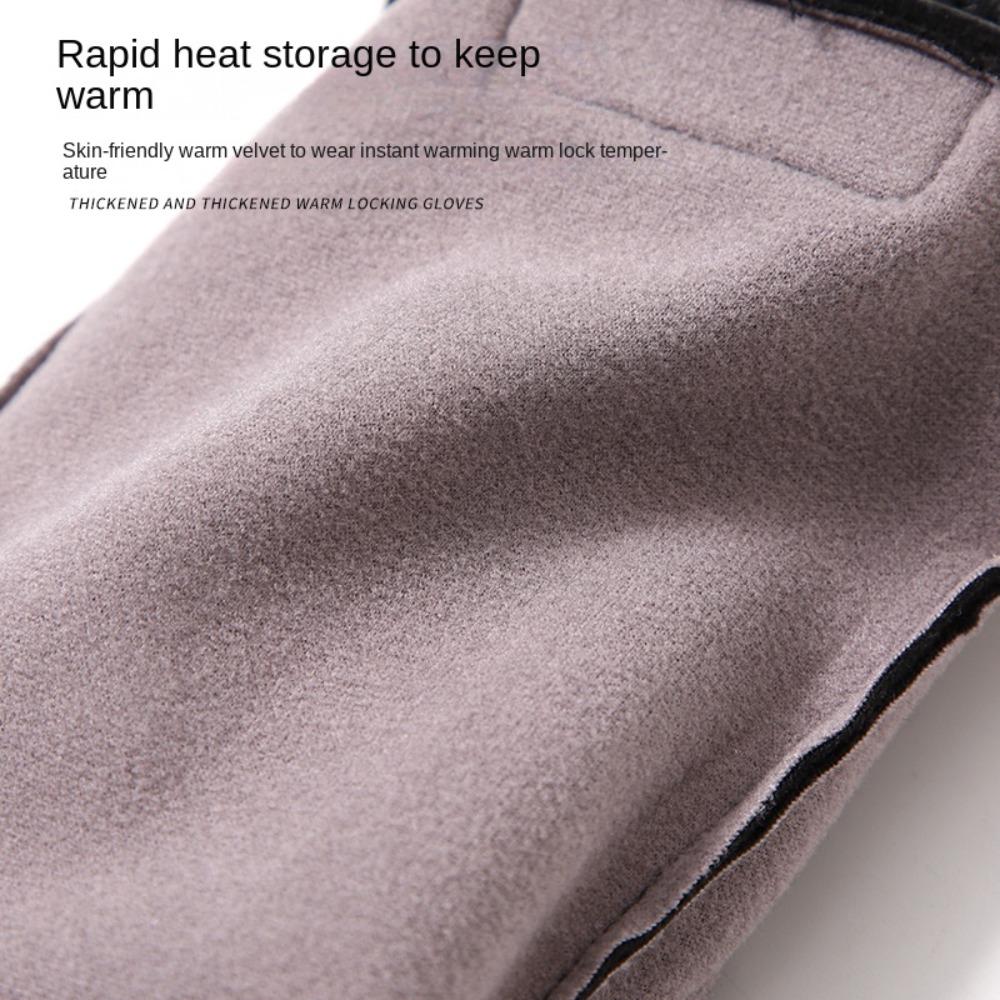 Warm Full Finger Mittens Korean Style Cycling Gloves Elegant Thin Fleece Gloves  Outdooor